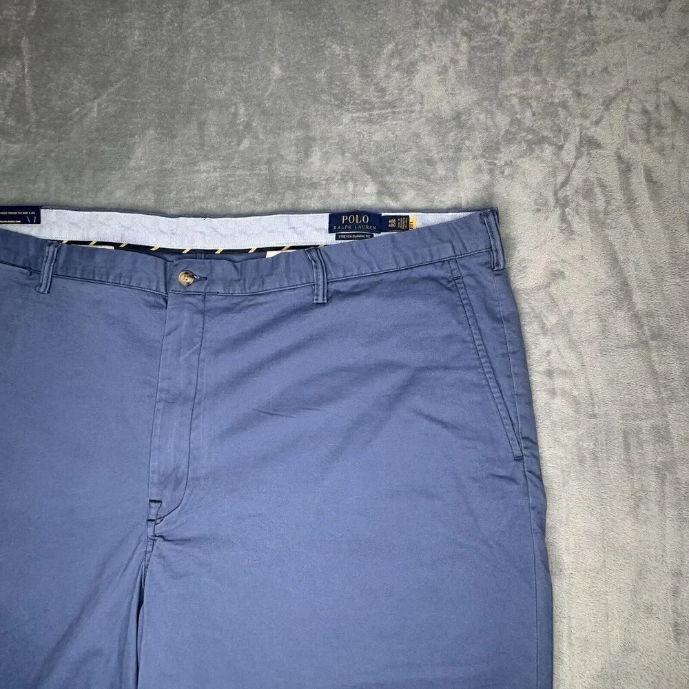 Polo Ralph Lauren Mens 48B Shorts Blue Chino Stretch Cotton Twill Casual Preppy